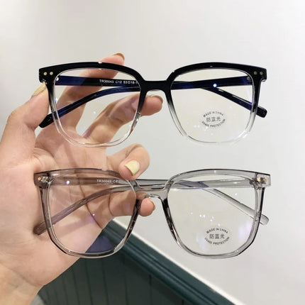 Square frame Myopia Glasses Men Women Anti-blue oversized Eyewear Unisex Luxury Clear Diopter Prescription Eyeglasses 0 to -6.0