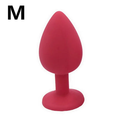 Unisex Silicone Butt Plug 3 Sizes Anal Dildo Sex Stopper Adult Toy for Men/Women Couple Anal Trainer No Vibrator