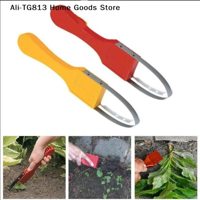 [TG813]Garden Hand Loop Weeder Tool - Iron Loop Design With Sharp Blades - Manual Weeders Tool For Weeding, Loosening