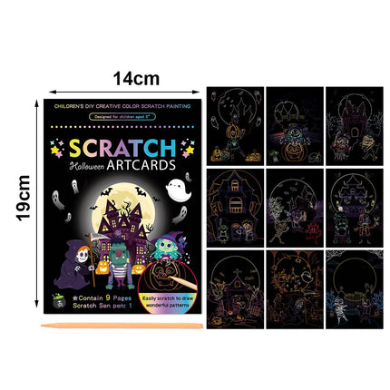 Rainbow Magic Scratch Off Paper Set for Kids Arts Scraping Painting Toy Children DIY Graffiti Book Montessori Educational Toys