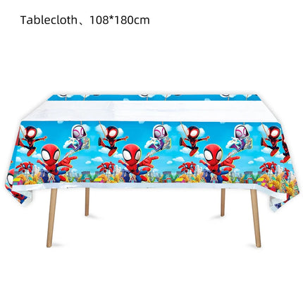 Spidey And His Amazing Friends Happy Birthday Party Decorations SpiderMan Theme Balloons Supplies Tablecloth Tableware Kids Gift
