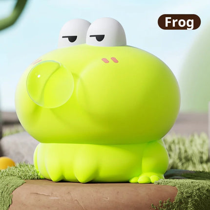 Cartoon Figure Bubble Blowing Decompression Toy for Children Pet Puffs Bubbles Pinch Artifact Soft Toys for Stress Relief