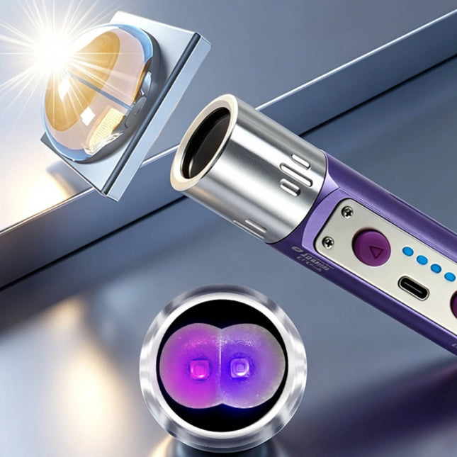 Two Wavelength Flashlight Type-C Charging Handheld Tool Portable Gear Gift Box