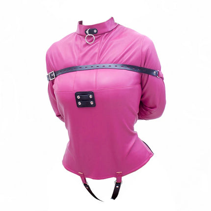 BDSM Sex Bondage Leather Arm Binder Restraint Straitjacket,Cosplay Sexy Costume Slave Binding Straight Jacket Sex Toys For Women
