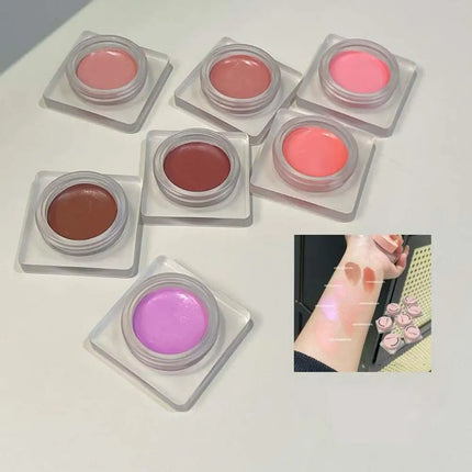Monochrome Powder Blusher Cream Brightening Whitening Purple Lip and Cheek Dual-use Matte Natural Blush Tint Palette