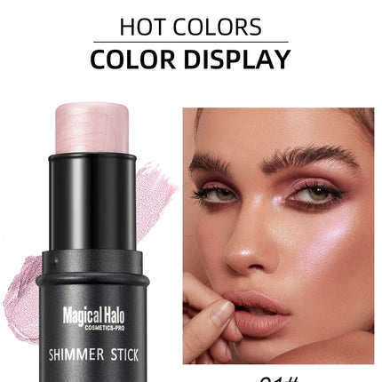 2 Colors Highlight For Face Cosmetic Face Brighten Highlighter Stick Face Contour Bronzer Shimmer Illuminator Stick Makeup Tools