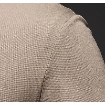 Minglu Mulberry Silk Men's Polo Shirts Luxury Long Sleeve Solid Color Golf Male T-shirts Spring Autumn Business Casual Man Tees