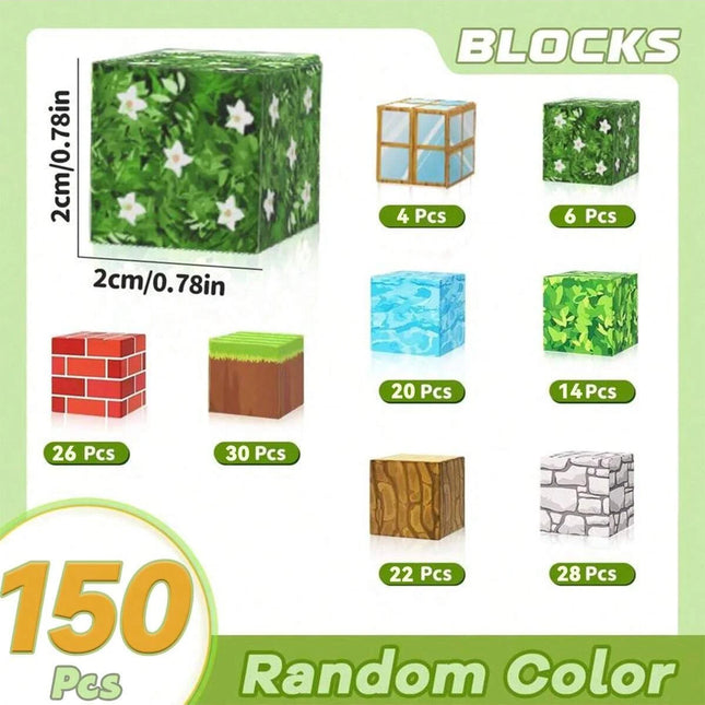 Magnetic Building Block Bricks Toy STEM Stacking World Mine Architectural Set Model DIY Educational Kids Gifts for Boy Girls
