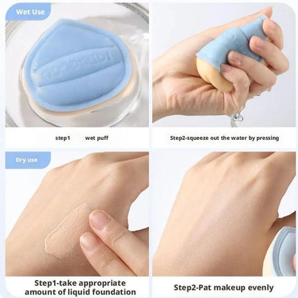 Marshmallow Air Cushion Puff Liquid Powder Foundation Applicator Wet Dry Dual Use Vegan Latex Free Makeup Sponge for Flawless