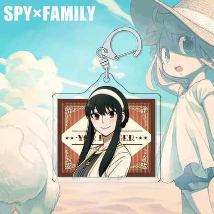 SPY×FAMILY Anya Keychain Acrylic Charm Cute Anime Figure Pendant for Backpack Bag Accessories Spy x Family Merchandise Gift for