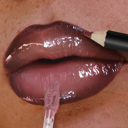 3pcs Lip liner pen set, lip liner pen, lip mud and lip oil, easy to apply makeup, long-lasting non-stick to cups, festival gift