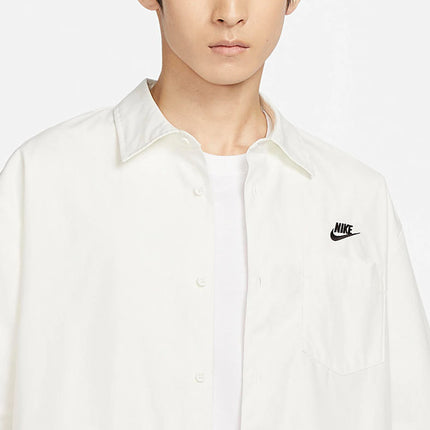 Nike Official CLUB Men's Lapel Loose Casual Short Sleeve Button Shirt FN3903-133