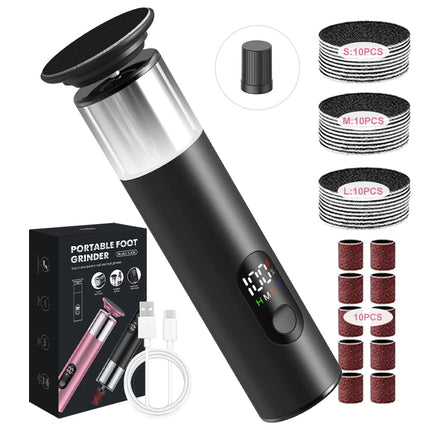 Electric Foot Grinder For Feet, 2-In-1 Foot File & Nail Polisher, Electric Callus Remover Pedicure File Unisex With Gift Box