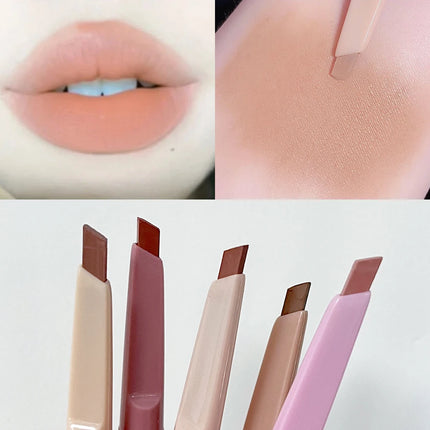 Milk Matte Smooth Lip Liner Pen Makeup Waterproof Lasting Contouring 3D Lips Lip Stick Pencil Nude Pink Lip Tint Lips Cosmetic