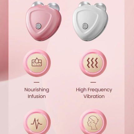 Microcurrent Face Lift Device Roller Mini Face Slimming Massager Portable EMS Delicate Contour Lifting Firming Facial Skin Gift