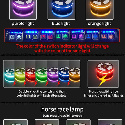 New multi-functional outdoor waterproof camping light, portable cap clip hook magnet RGB ambiance camping light