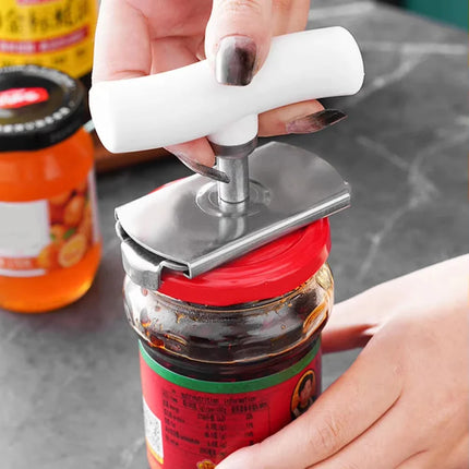Stainless Steel Multi-Use Jar Opener | Adjustable Labor-Saving Tool for Bottle Caps Can Lids | Commercial Kitchen & Home Gadget