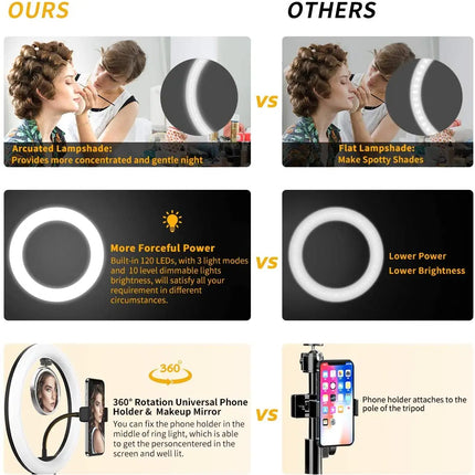 16/26/33cm Selfie Ring Light Photography Fill Lighting Led Ring Lamp For Phone Video Recording Live Broadcast Selfie Fill Light