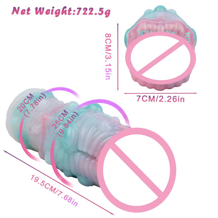 SHAZ Unique Monster Big Mouth Stroker, Realistic Lip Internal Texture, Gradient Two-Tone Soft Silicone, Adult Toy For Collection