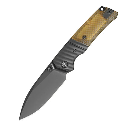 Shooziz XUN125, Folding Pocket Knife for Man,PVD/Satin 14C28N Steel for Outdoor Camping EDC Tool,Ultem/G10 Handle