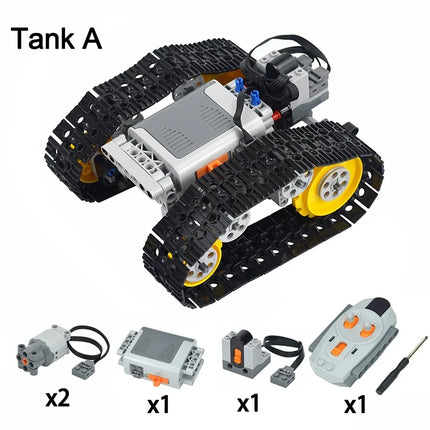 MOC Expert Technical Car Power Function Motor Parts  Buiding Block With RC Motor Vehicle Brick Toys For Children Gifts Leduo