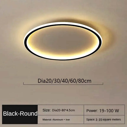 LED Modern Ultra-Thin Ceiling Light, Living Room, Bedroom, Balcony, Gold Black Circular Ceiling Light, Home Decoration Lighting