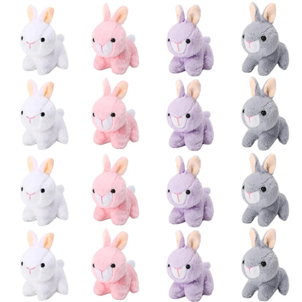 12-24Pcs Easter Bunny Plush Toys Cute Animal Bunny Stuffed Doll Easter Basket Stuffers Gift for Kids Rabbits Animal Bunny Doll