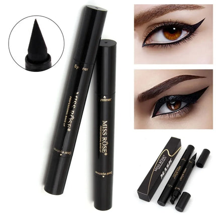 Miss Rose Brand Makeup Liquid Eyeliner Pencil Quick Dry Waterproof Black Eye Liner With Seal Stamp Beauty Eye Pencil #250047