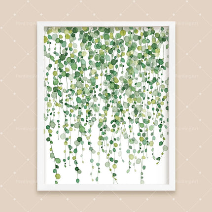 Bohemian Watercolor Tropical Plant Canvas Painting Monstera Banana Leaf Eucalyptus and Fern Art Posters Aesthetic Bedroom Decor