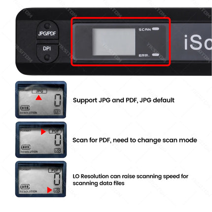 iScan01 Portable A4 Document Reader Scanner 900DPI For Contract Books Office Business Handheld Mobile Scanners JPG PDF Format