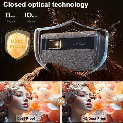 DITONG 2026 NEW  J10 projector Native 1080P Autofocus 4k HD video outdoor mobile phone Android smart home theater LED projector