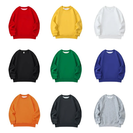 Fashion Girls Boys Sweatshirts Clothing Autumn Solid Color Casual Long Sleeve Pullover Children's Clothes Teen 6 8 10 12 Years