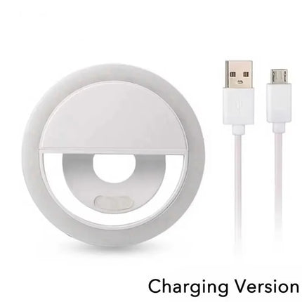 New Handheld Ring LED Rechargeable Fill light Portable Mobile Phone Live Broadcast Photography Desktop Selfie Light