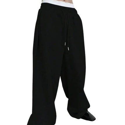 Mens Sweatpants Straight Fit Joggers for Sports and Streetwear Loose Oversized Casual Pant Drawstring Multi-pocket Men Long Pant