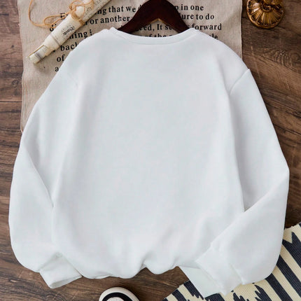 Jesus Color Letter Creative Print Women Sweatshirt Soft Fleece Pullover All-Match Y2K Loose Clothes Autumn Casual Streetwear