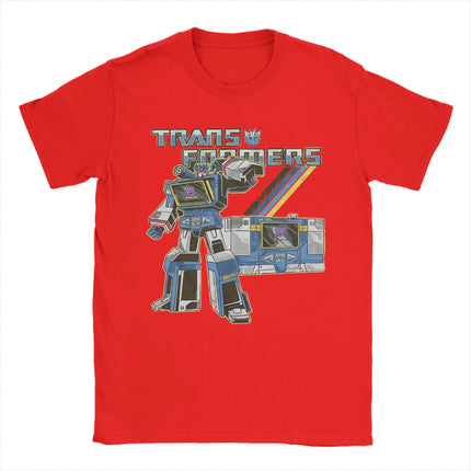 2025-26 Summer Transformers Soundwave G1 Retro Men T Shirt Decepticon Vintage Cotton Printed T-shirt O Neck Graphic Clothing