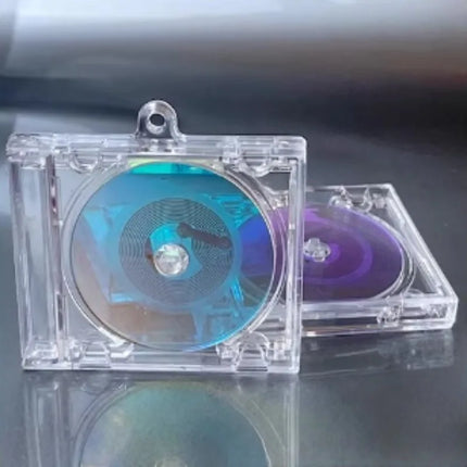 10pcs NFC Functional CD Disc Key Chain Mini CD Case Keychain Peripheral Commemorative Album Key Holder For DIY Backpack Pendant