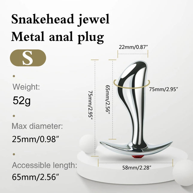 Metal Anal Plug P Spot Stimulator Prostate Massager Wear Outdoors Butt Plug Wearable Sex Toys for Men and Women Adult Sex Toys
