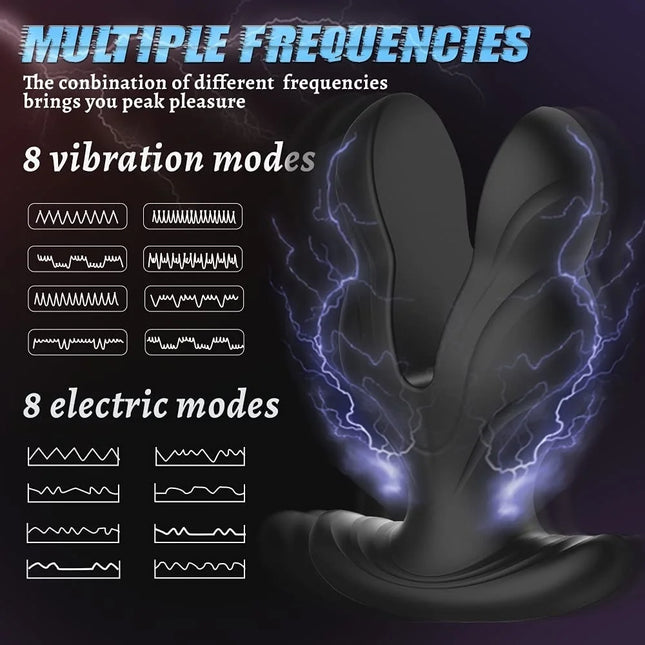 Electric Shock Anal Butt Plug Vibrators for Men Prostate Massager Clitoral G-Spot Stimulator Remote Control Waterproof Adult Sex Toy
