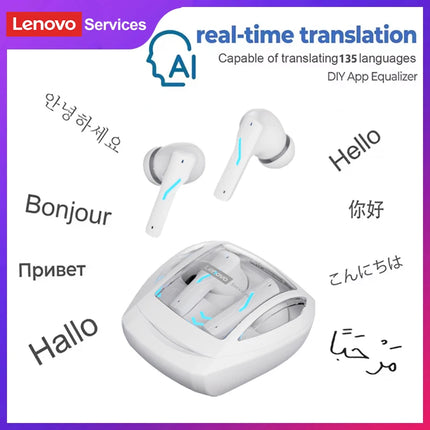 Choice Lenovo GT100 TWS Bluetooth 6.0 Gaming Earbuds Ultra Low Latency Long Endurance Wireless Headphone HD Voice Calls Earphone