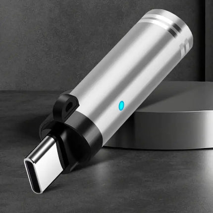 Type-C Safety Air Blowing Lighter Mini Flameless USB Rechargeable Windproof Portable for Camping Hiking Survival Emergency