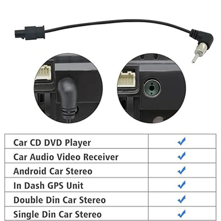 Car Radio Antenna Adapter Cable,Car AM FM Fakra to DIN Antenna Adapter Cable For VW  Sagitar BORA Jetta Chrysler
