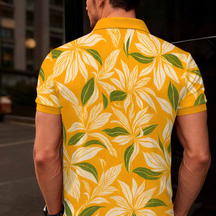 Large Men's Shirt Summer Breathable Elastic Short Sleeved Geometric Printed Casual Shirt Valentine's Day Boyfriend