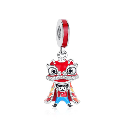 925 Sterling Silver Charms Beads Original Japanese Doll Fortune Cat Charm Fit Brand Bracelets Bangles DIY Jewelry For Women