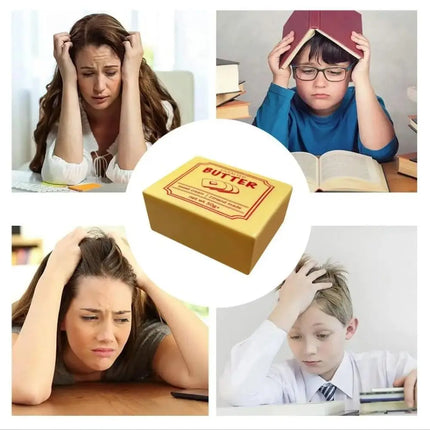 Portable Simulated Slow Rebound Squeeze Relax Gift Sensory Butter Block Squeezing Elastic 10.5cm Milk Bread Squeeze Children