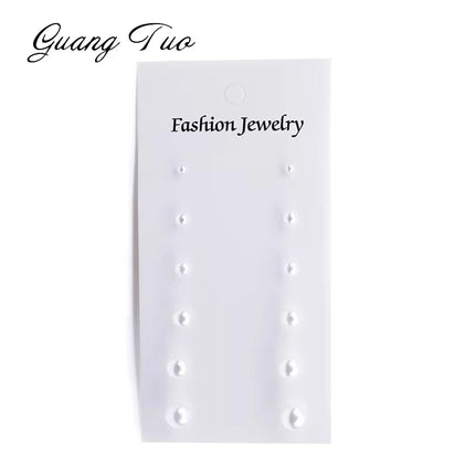 6 Pairs/set Pearl Stud Earrings for Women Charm Temperament Earrings Fashion Jewelry Simulated Pearl Earrings Wedding Jewelry