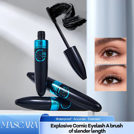 5D Mascara Waterproof Lengthening Curling Eyelashes Long Lasting Sweatproof Mascara Black Silk Fibre Makeup Beauty Cosmetics New