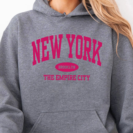 New York City Brooklyn Creative Letter Printed Female Hoodies Multicolor Loose Hoody Y2K Street Sportswear Fleece Hoodie Unisex