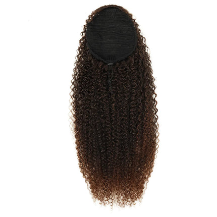 Synthetic Ponytail 24inch Kinky Curly Ponytail Drawstring Chip-In Hair Extension Organic Overhead Ponytail For Women