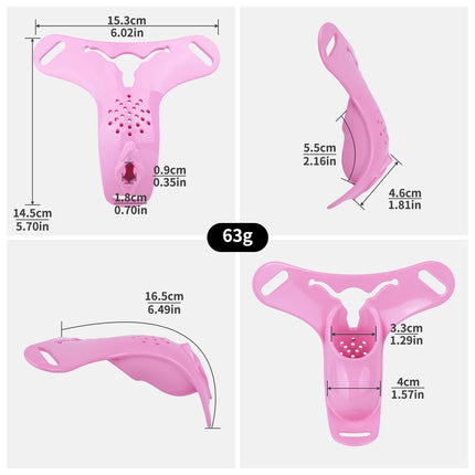 LEZEE Resin Chastity Cages Urethral Lock Device With Chastity Belt Male Gay Hollow Cock Lock Restraint Vaginal Pants Cage